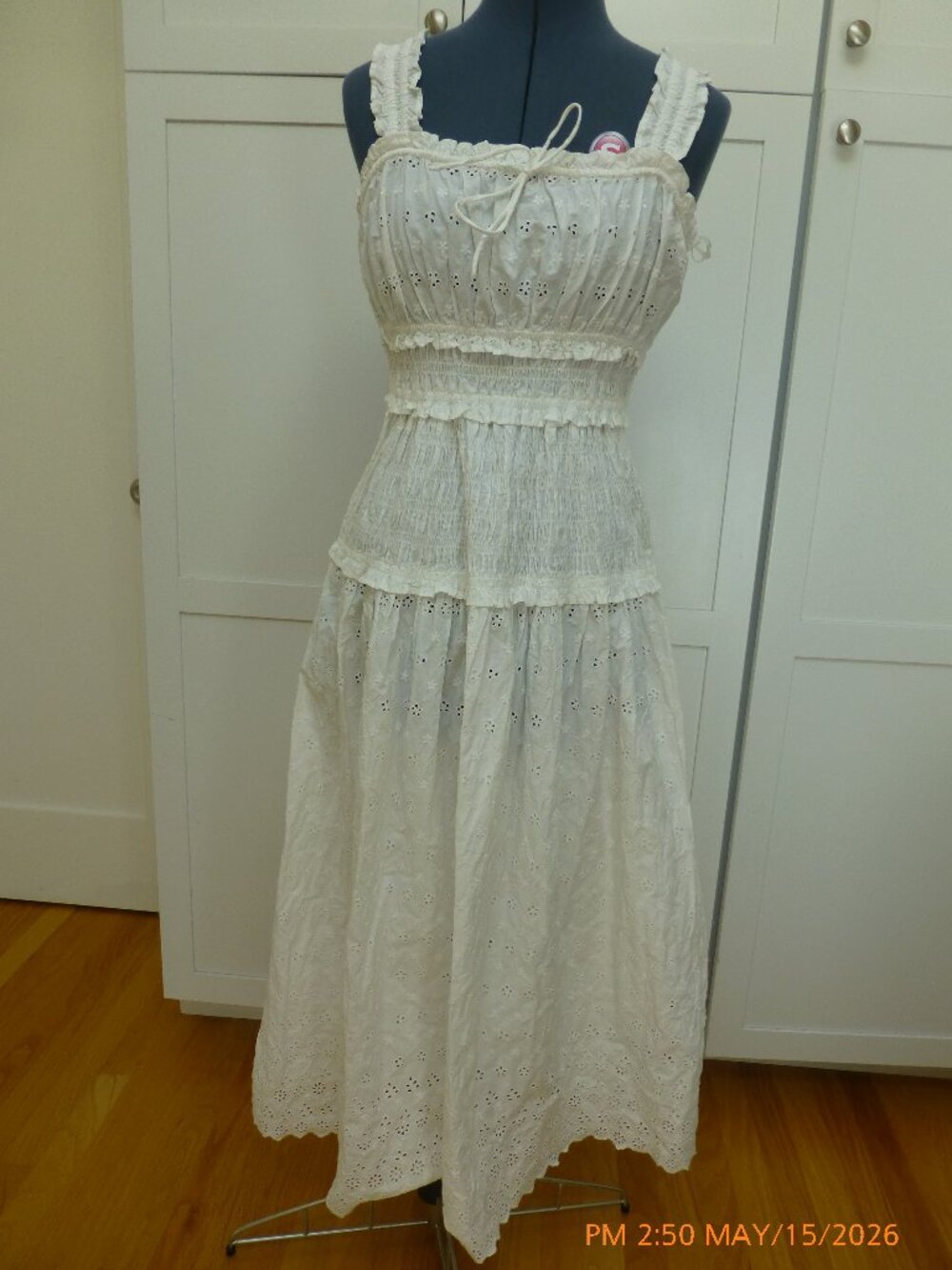 Gap x Doen White Eyelet Midi Dress size S Cottagecore Bohemian